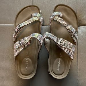 New Sz 5M. Brand new Madden Girl sandals sparkling rhinestones.